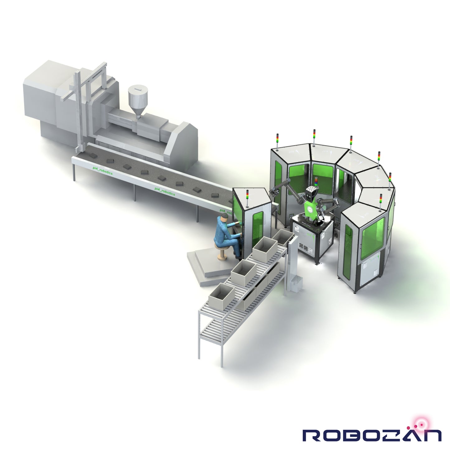 Humanoider Fabrikroboter Workerbot3