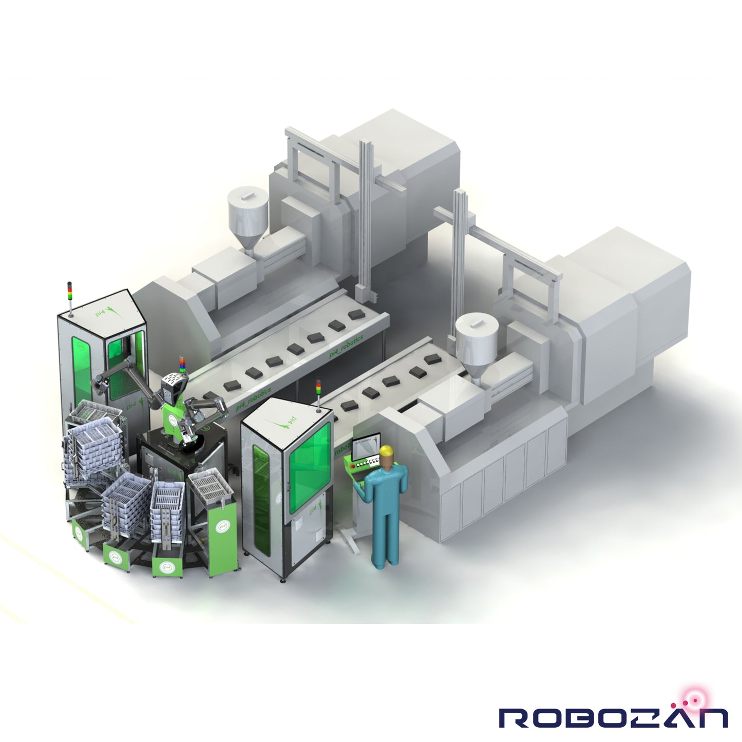 Humanoider Fabrikroboter Workerbot3